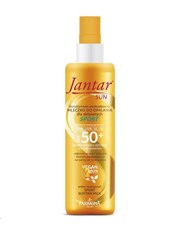 Farmona Jantar Sun Amber водостійкий сонцезахисний лосьйон для активних людей SPORT SPF50 200 мл