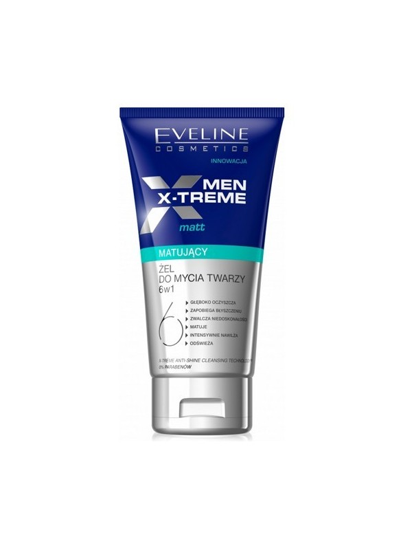 Eveline Men X-Treme 6in1 Matt Matterende gezichtswasgel 150 ml