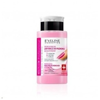 Eveline Nail Therapy Dissolvant professionnel 3 en 1 sans acétone pour vernis à ongles 190 ml