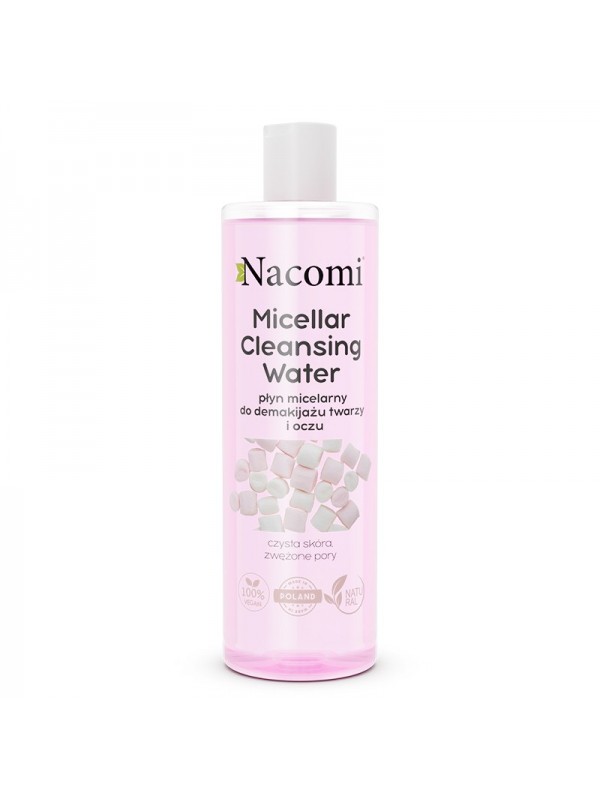 Nacomi Micellar liquid for removing make-up from the face and eyes, tightening the pores of Marshmallow 400 ml