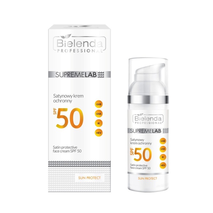 Bielenda Professional SUPREMELAB Захисний атласний крем для обличчя SPF50 + Sun Protection 50 мл