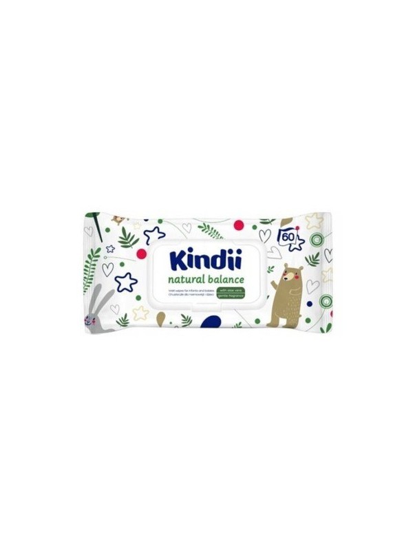 Дитячі серветки Cleanic Kindi Natural Balance 60 шт