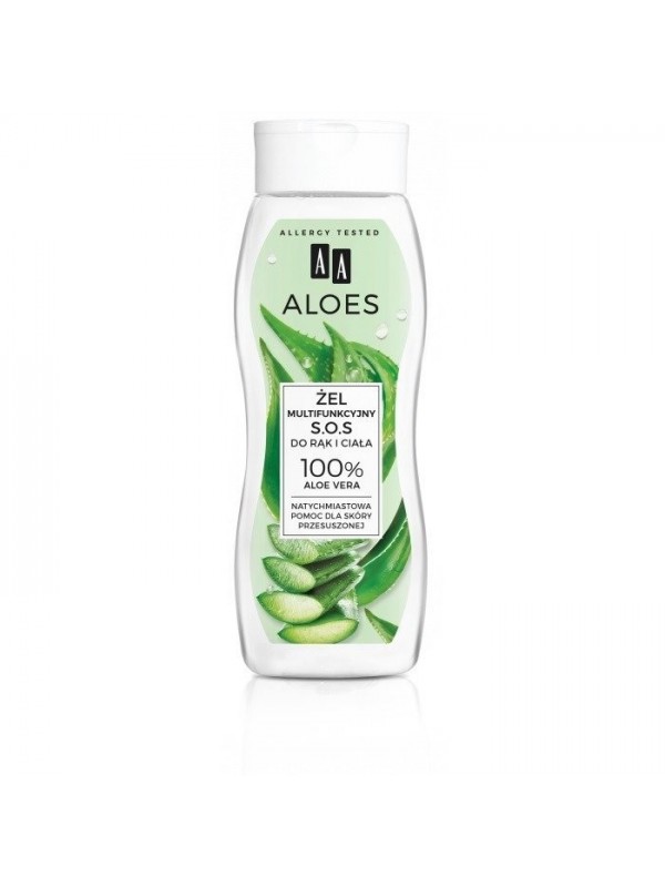 AA Aloë 100% aloe vera extract Multifunctionele gel voor handen en lichaam SOS 250 ml