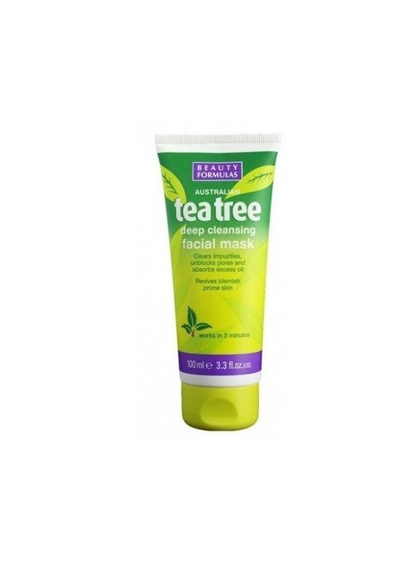 Очищаюча глиняна маска для обличчя Beauty Formulas Tea Tree 100 мл