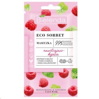 Bielenda ECO SORBET Зволожуюча та заспокійлива маска для обличчя Малина 8 г