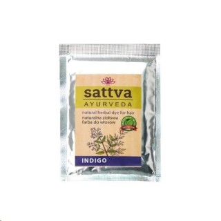 Sattva Ayurveda Naturalna ziołowa Farba do włosów Indigo 10 g ( 30-09-2023 )