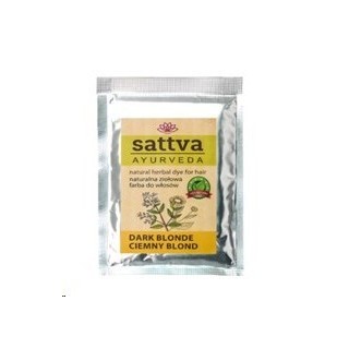 Sattva Ayurveda Naturalna ziołowa Farba do włosów Ciemny Blond 10 g ( 30-09-2023 )