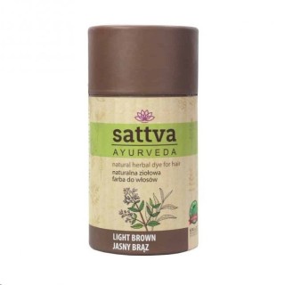 Sattva Ayurveda Natuurlijke Kruiden Haarverf Lichtbruin 150 gr