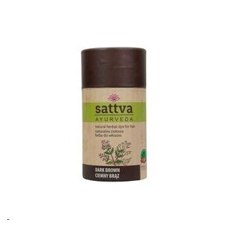 Sattva Ayurveda Natuurlijke Kruiden Haarverf Donkerbruin 150 gr