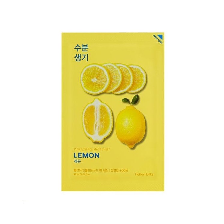 Masque en tissu Holika Holika Pure Essence - Masque visage à l'extrait de citron 23 g (16-10-2026)