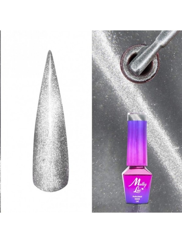 MollyLac /447/ Womanity Cat Eye Hybrid Nail Polish Rainy Day 5 мл