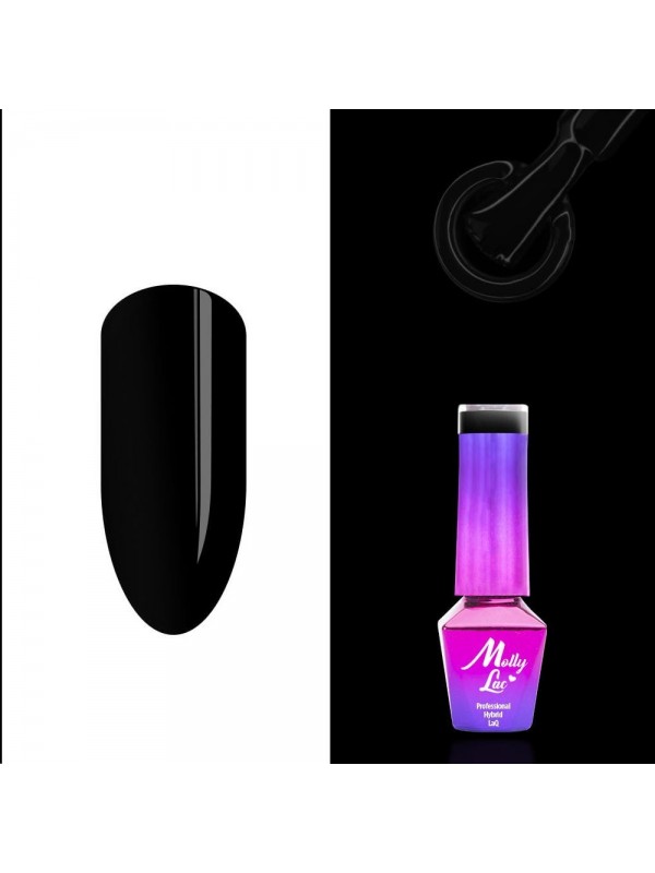 Лак для нігтів MollyLac Ultimate Black Hybrid Nail Polish 5 мл