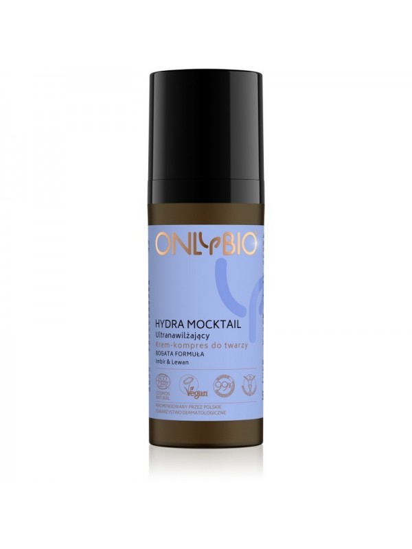 ONLYBIO Hydra Mocktail Face cream-compress ultra-moisturizing rich formula Ginger & Lewan 50 ml