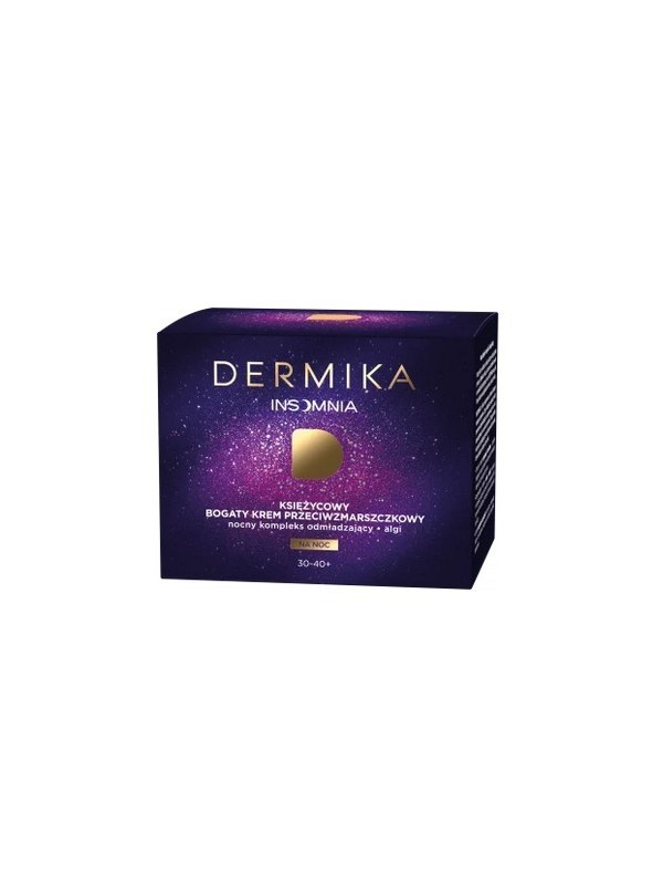 Dermika INSOMIA Lunar anti-wrinkle face cream 30-40+ night rejuvenating complex + algae 50 ml