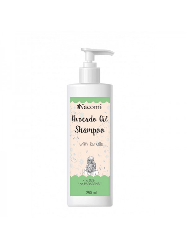 Nacomi Shampoo met Avocado -olie en Keratine 250 ml