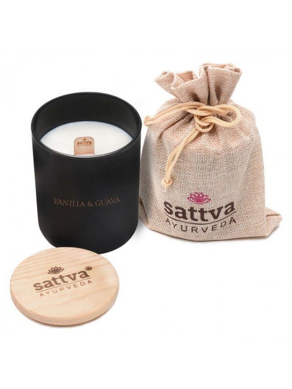 Sattva Ayurveda Natural Soy Candle Vanilla and Guava 1 piece