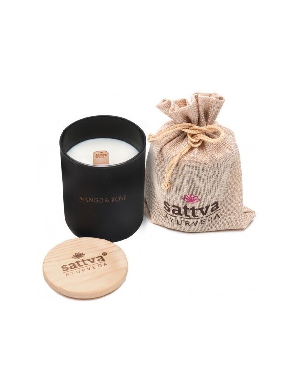 Sattva Ayurveda Natural Soy Candle Mango and Indian Rose 1 шт