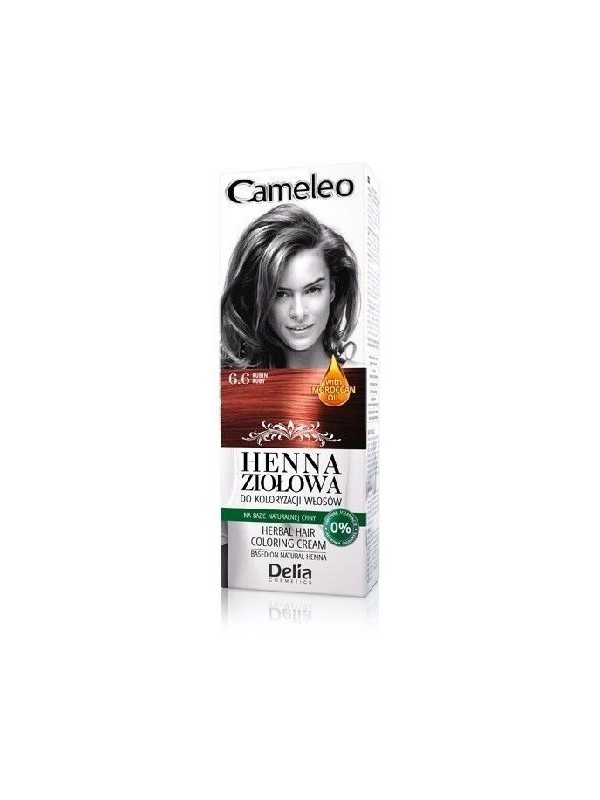 Delia Cameleo Herbal Henna for hair coloring 6.6 Rubin 75 g