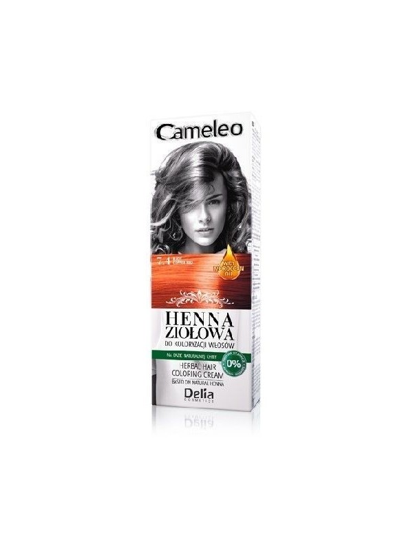 Delia Cameleo Henna ziołowa do koloryzacji włosów 7.4 Rudy 75 g