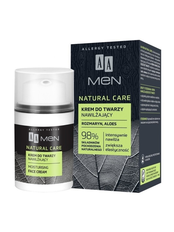 AA Men Natural Care Зволожуючий крем для обличчя 50 мл