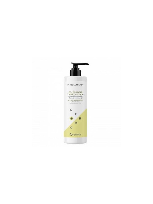 Vis Plantis Problem Skin Gel voor het wassen van gezicht en lichaam bij acne en gemengde huid Teer 400 ml