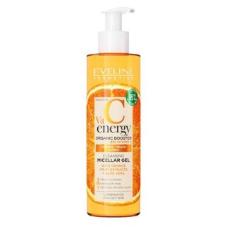 Eveline Vit C Energy Organic Cleansing Booster Micellaire gel voor de gecombineerde en vette huid 200 ml