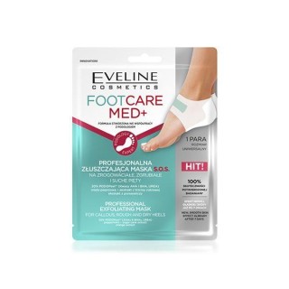 Eveline Footcare Med+ Profesjonalna złuszczająca Maska S.O.S. na zrogowaciałe, zgrubione i suche pięty 1 para(31-05-2025)