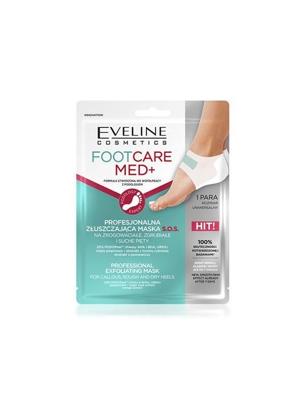 Eveline Footcare Med+ Professional відлущувальна SOS-маска для ороговілих, потовщених і сухих п'ят 1 пара