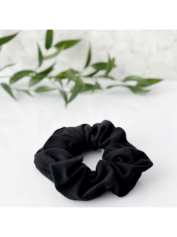 Anwen Cotton Scrunchie чорна Гумка для волосся 1 шт