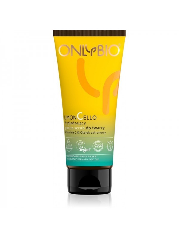 ONLYBIO Limoncello wygładzający Granita Scrub do twarzy Witamina C & Olejek cytrynowy 75 ml