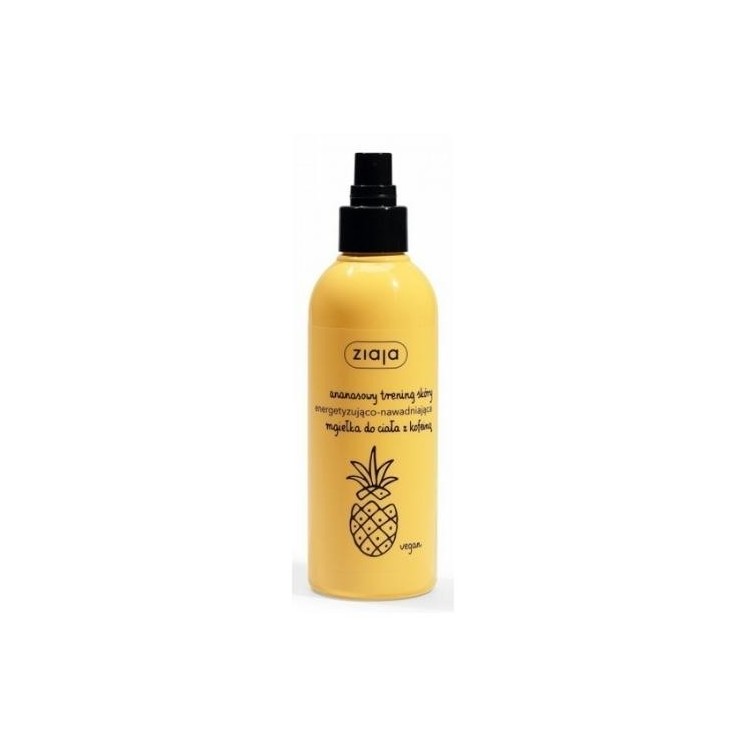 Brume corporelle Ziaja Ananas à la caféine en spray 200 ml