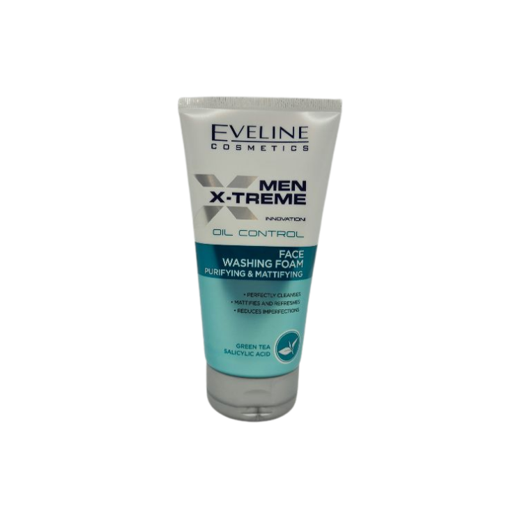 Eveline Men X-Treme Innovation ! Oil Control Cleansing and Mattifying Facial Wash Foam 150 ml