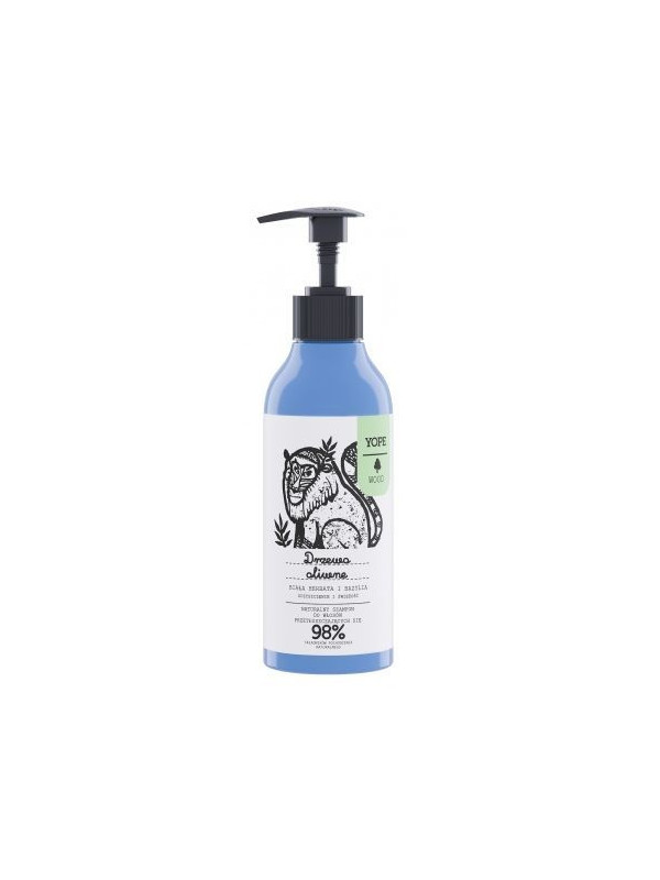 YOPE Houthaarshampoo voor Mannen Olijfboom, Witte Thee en Basilicum 300ml