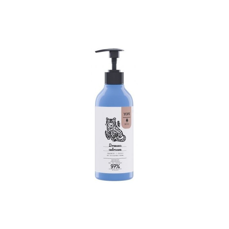 YOPE Wood Duschgel für Männer, Zedernholz, Wacholder und Chili, 300 ml