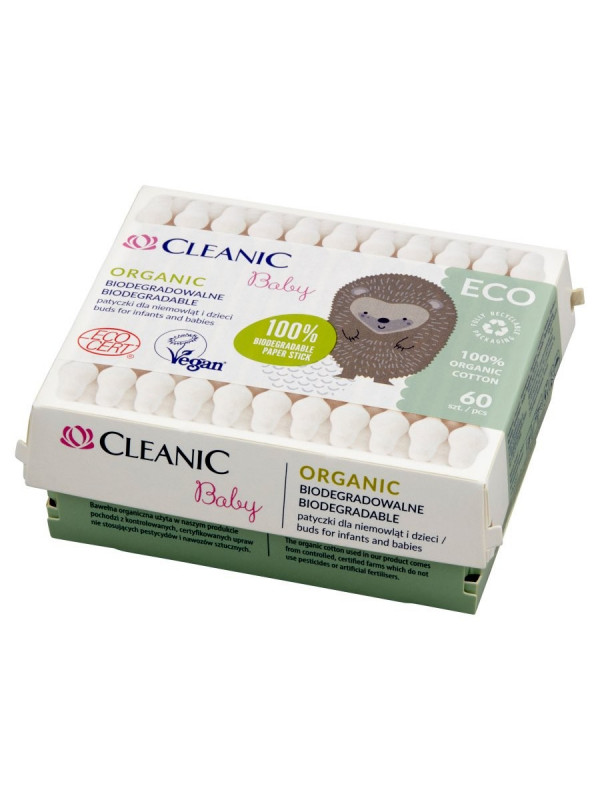 Cleanic ECO Косметичні стіки для немовлят і дітей Organic 60 шт