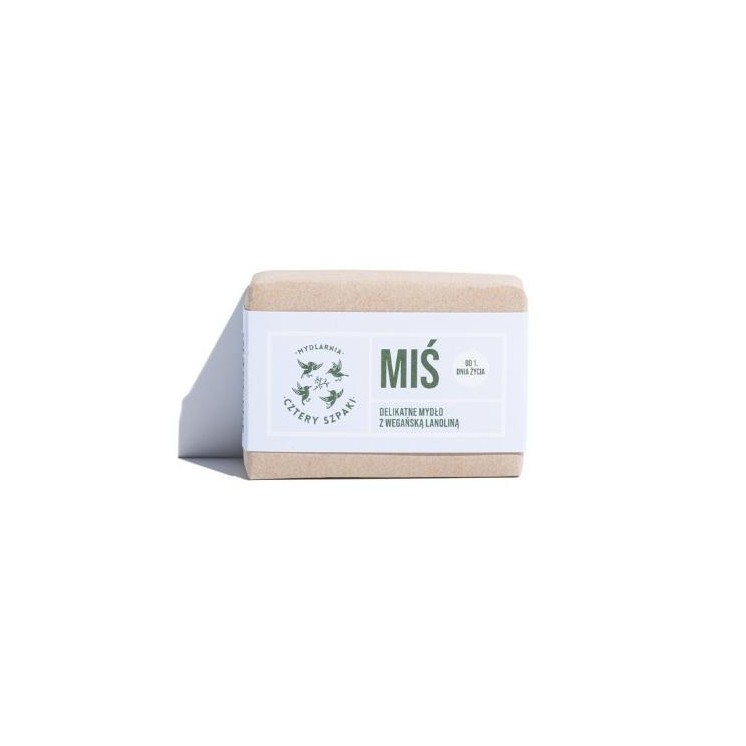 Mydlarnia Cztery Szpaki natürliche Teddybärseife mit veganem Lanolin 110 g