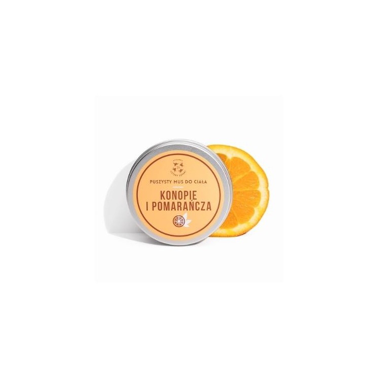 Mydlarnia Cztery Szpaki flauschiges Körpermousse Hanf und Orange 150 ml