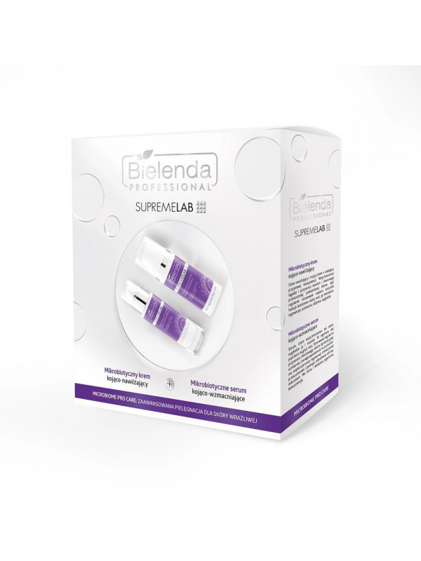 Bielenda Professional Gift Set SupremeLab Microbiome Pro Care microbiotic Заспокійливий і зволожуючий крем + мікробіо