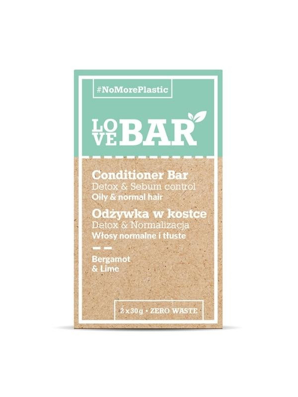 Love Bar Бальзам-ополіскувач для нормального та жирного волосся Bergamot & Lime 2x30 г