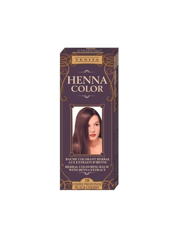 Бальзам Venita Henna Color Coloring з екстрактом хни /18/ Чорна вишня 75 мл