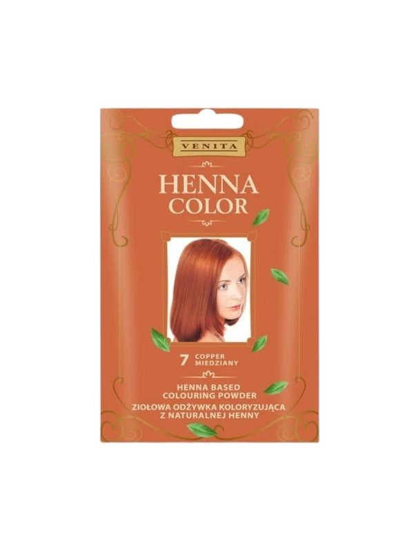 Venita Henna Color kruiden Kleuring conditioner met natuurlijke henna /7/ Koper 25 g