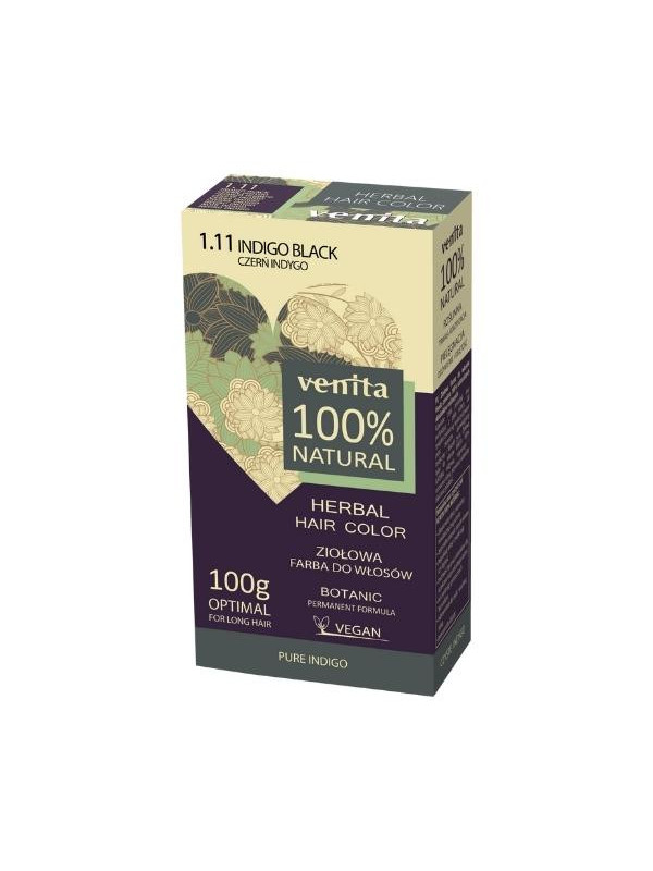 Venita Herbal Hair Color herbal hair dye /1.11/ Indigo Black 100 g