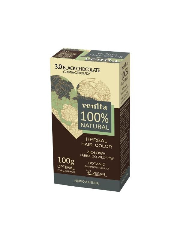 Venita Herbal Hair Color kruiden haarverf /3.0/ Black Chocolate 100 g