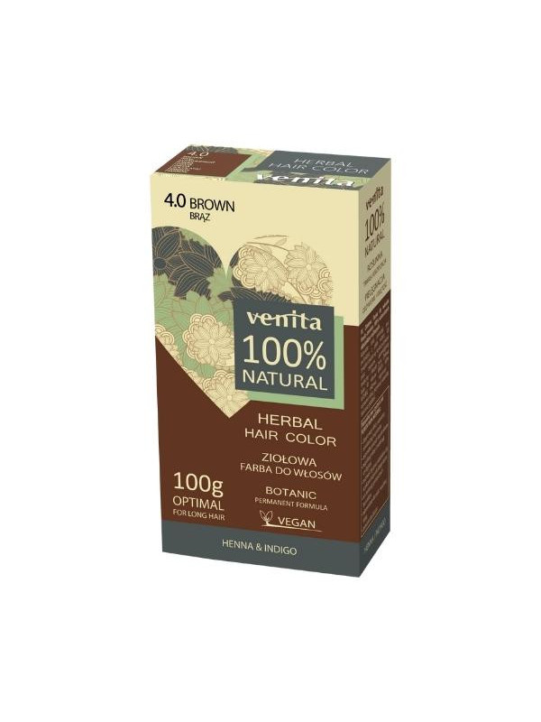 Фарба для волосся Venita Herbal Hair Color трав'яна /4.0/ Коричнева 100 г