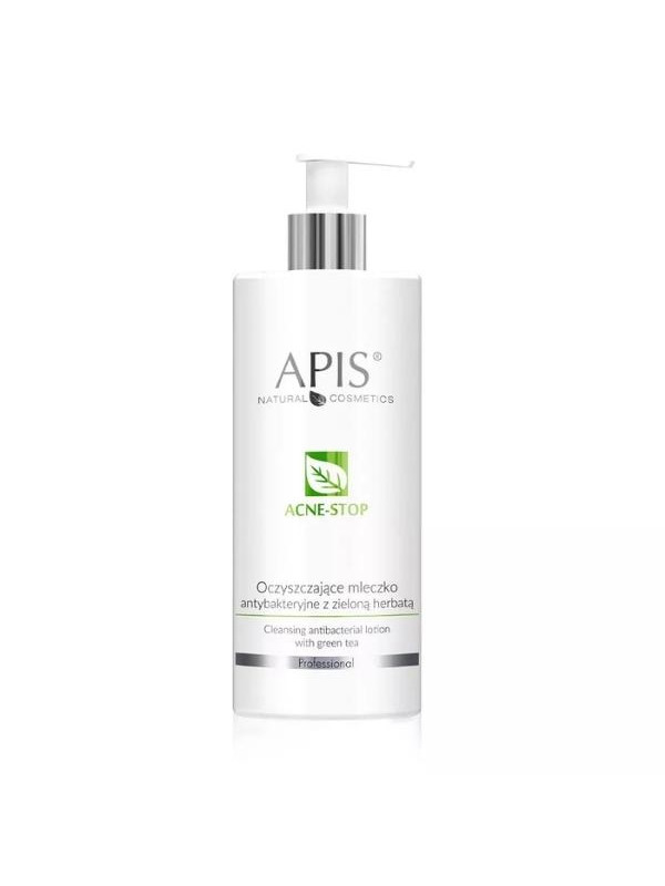 Apis Acne- Stop cleansing Antibacterial milk with green tea 500 ml