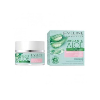 Eveline Organic Aloe hydraterende en verzachtende gezichtscrème-gel 50 ml