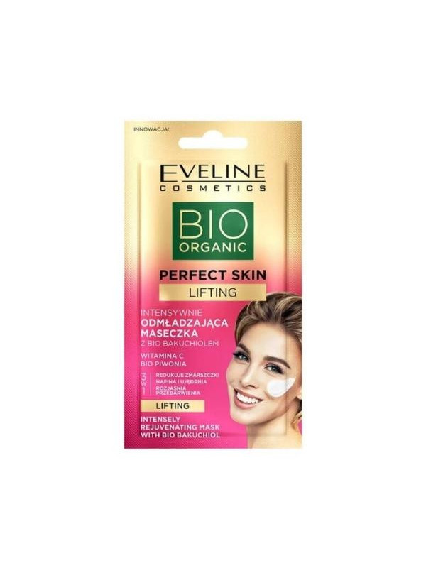 Eveline Bio Organic Perfect Skin інтенсивно омолоджуюча маска для обличчя з Bio Bukachiol 8 мл