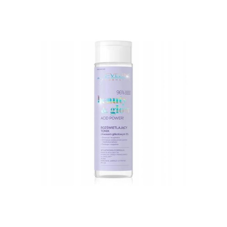 Eveline Beauty & Glow Acid Power ! Verhelderende toner met 5 % glycolzuur 200 ml