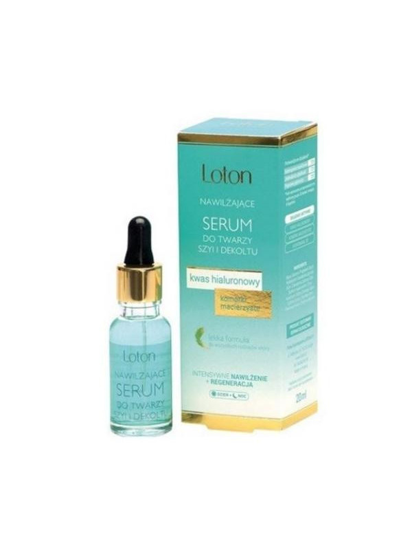 Loton Moisturizing Serum voor gezicht, hals en decolleté met hyaluronzuur 20 ml