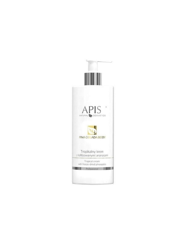 Apis Pina Colada Tropical Body Cream mit gefriergetrockneten Ananas 500 ml